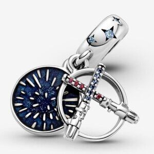 Pandora Star Wars Lightsaber Double Dangle Charm